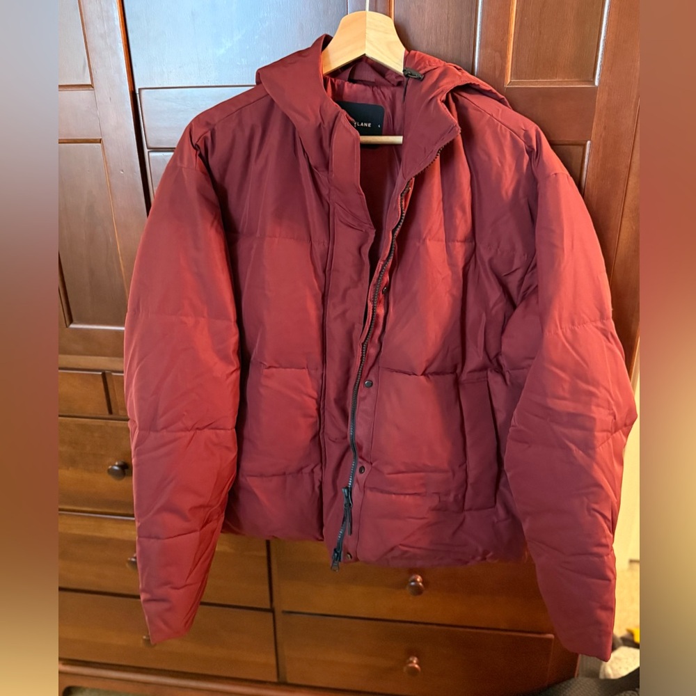 NEW Everlane Renew Jacket - Size Large - Burgundy